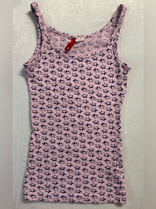 Divided Tops - Y2K DIVIDED women's pink purple slim fit star graphic tank, 2 US.